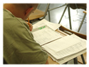 image of an inmate in a classroom