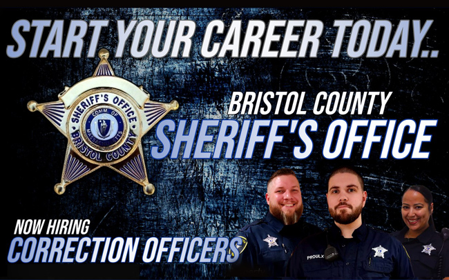 an image that says "Start your career today" & Now Hiring Correction Officers