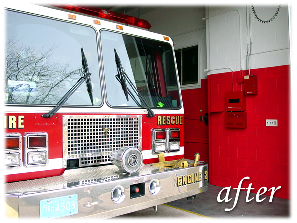 image of completed fire station painting project